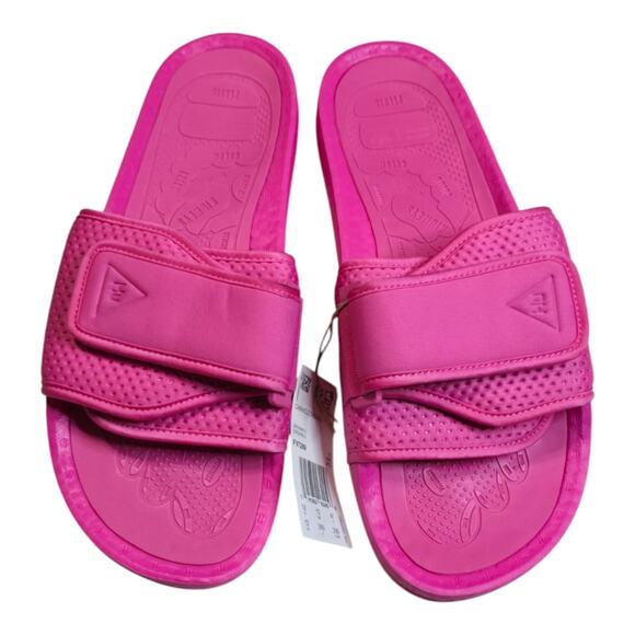 Pharrell Williams X Adidas adilette with the PW BOOST SLIDE Style PINK MENS 12 - Picture 1 of 7
